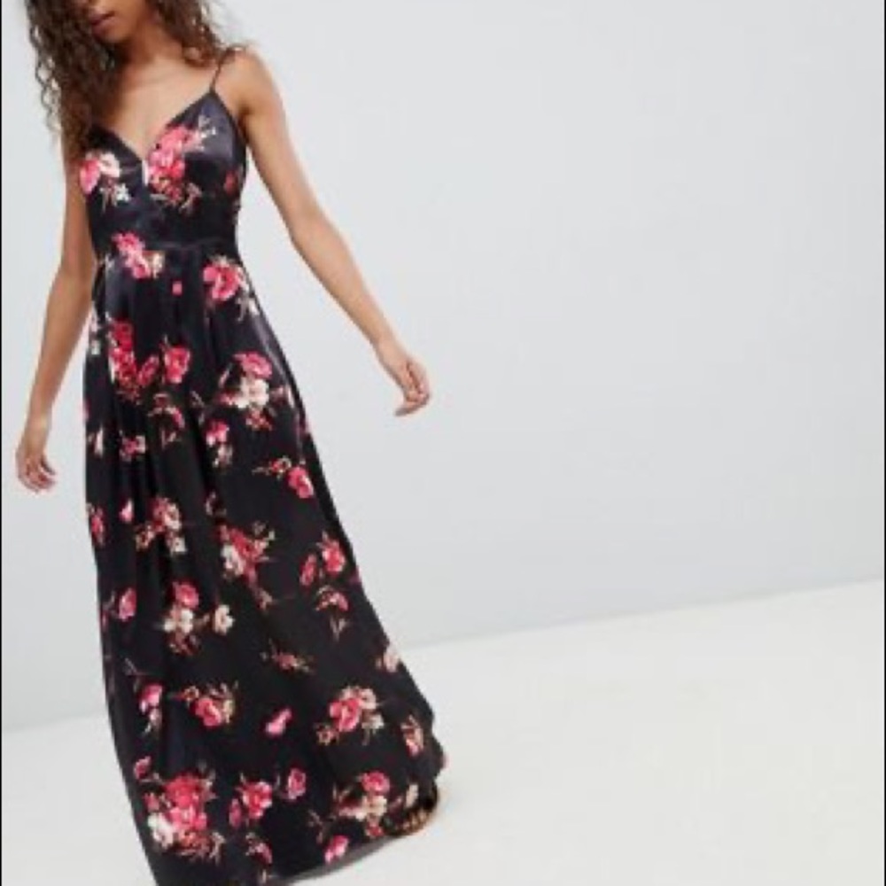 Parisian Black Floral Maxi Dress